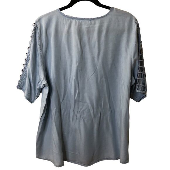 Retrology Cut-Out Sleeve Top Sz XL - Picture 4 of 6